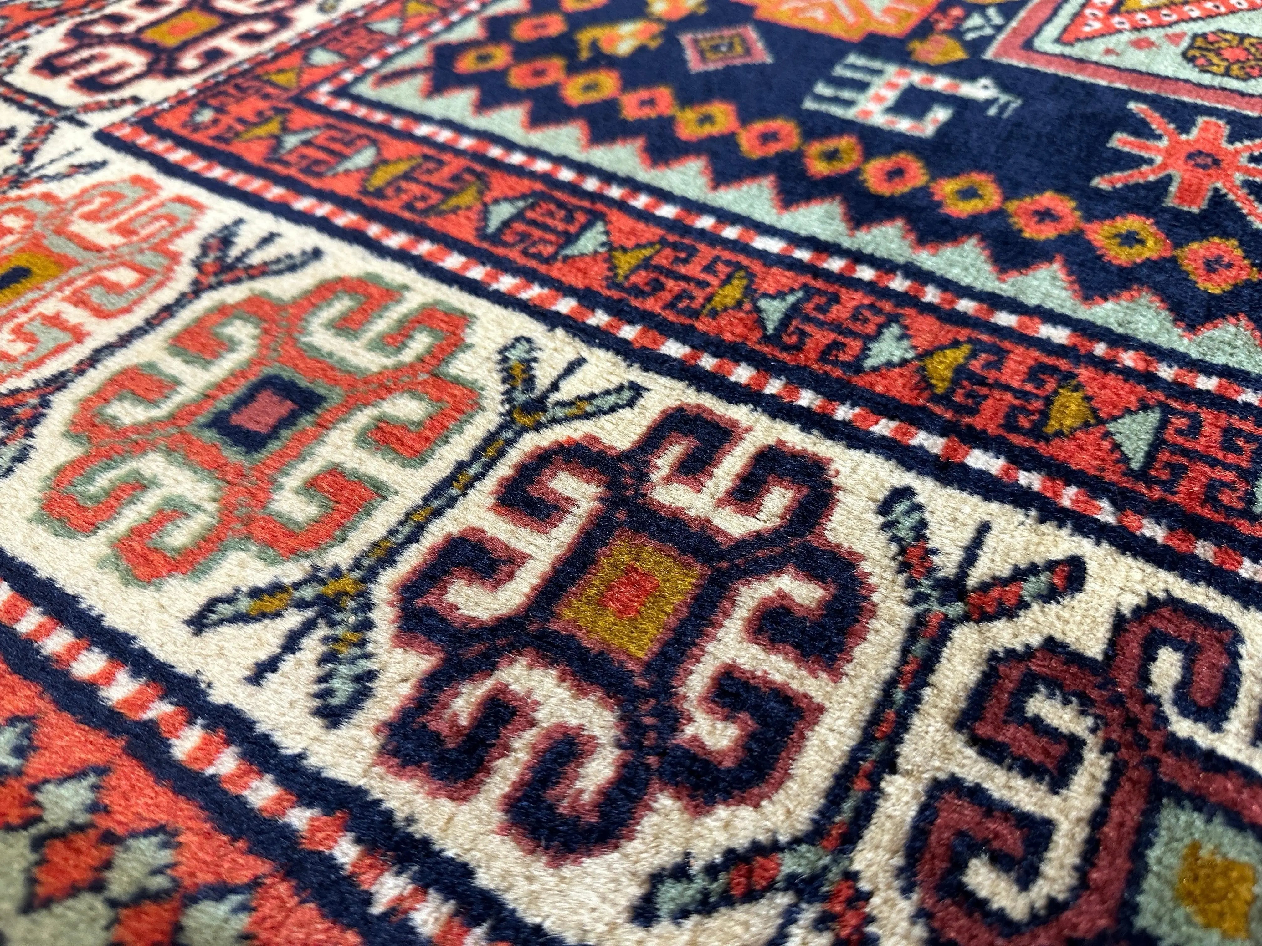 Vintage Hand-knotted Yerevan Armenian Kazak Rug 4 x 7 Rugistan