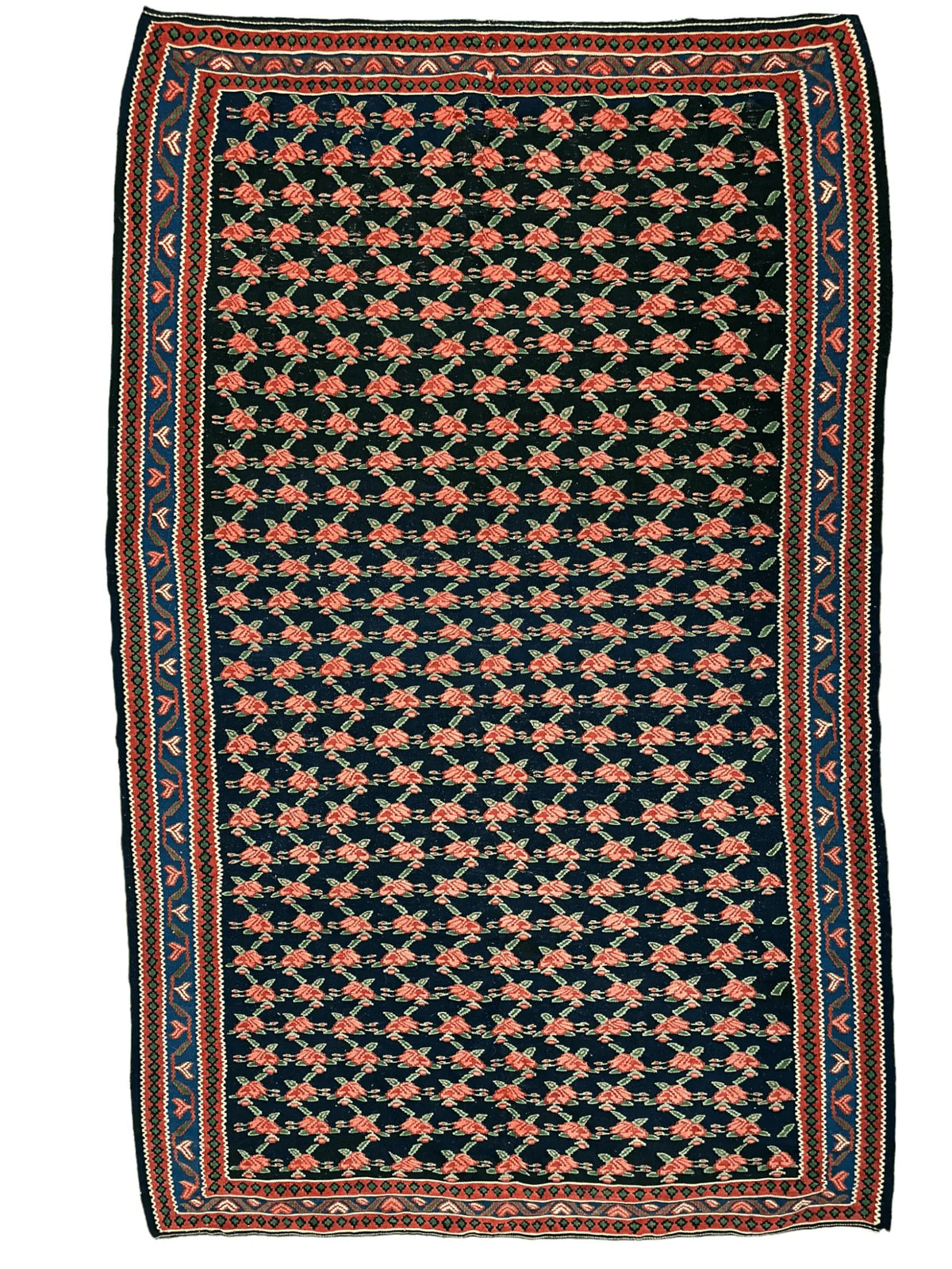 Vintage Persian Senneh Kilim 4’4” x 7’ Rugistan