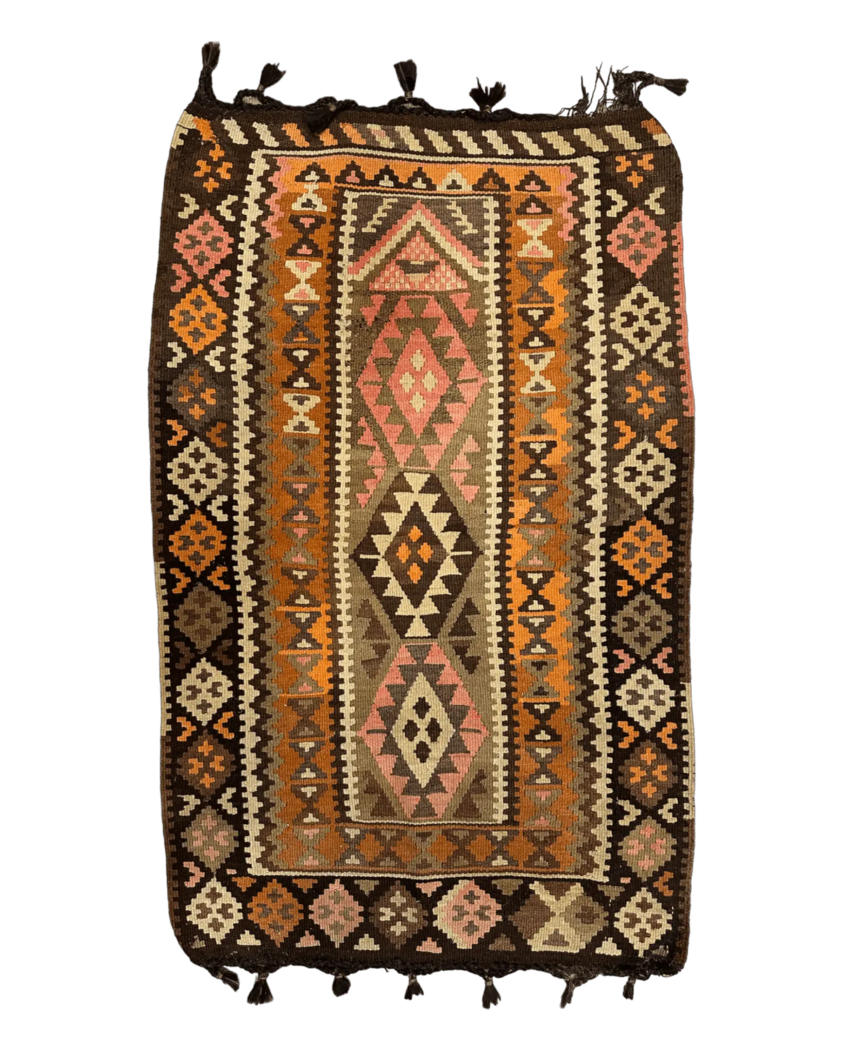 Vintage Persian Tribal Qashqai Kilim Rug 3’ x 5’ Rugistan