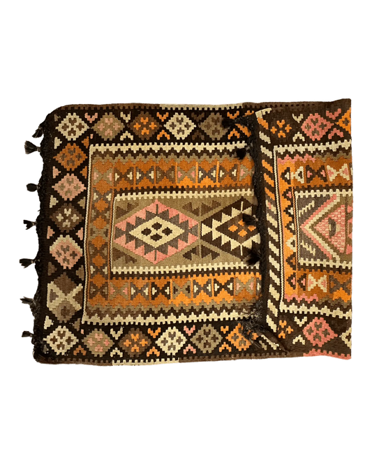 Vintage Persian Tribal Qashqai Kilim Rug 3’ x 5’ Rugistan