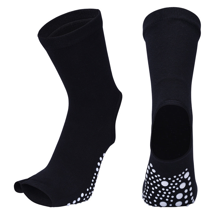 Women's non-slip yoga socks - Black