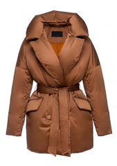 Aria Premium Down Fill Belted Jacket in Cinnamon Alaska® Outerwear Company