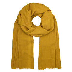 Yellow scarf on a white background