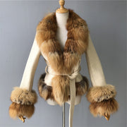 Cashmere Coat with Natural Fur - Family Shopolf