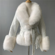 Wool coat with large thick fur collar - Family Shopolf
