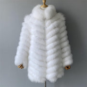 White natural fox fur coat - Family Shopolf