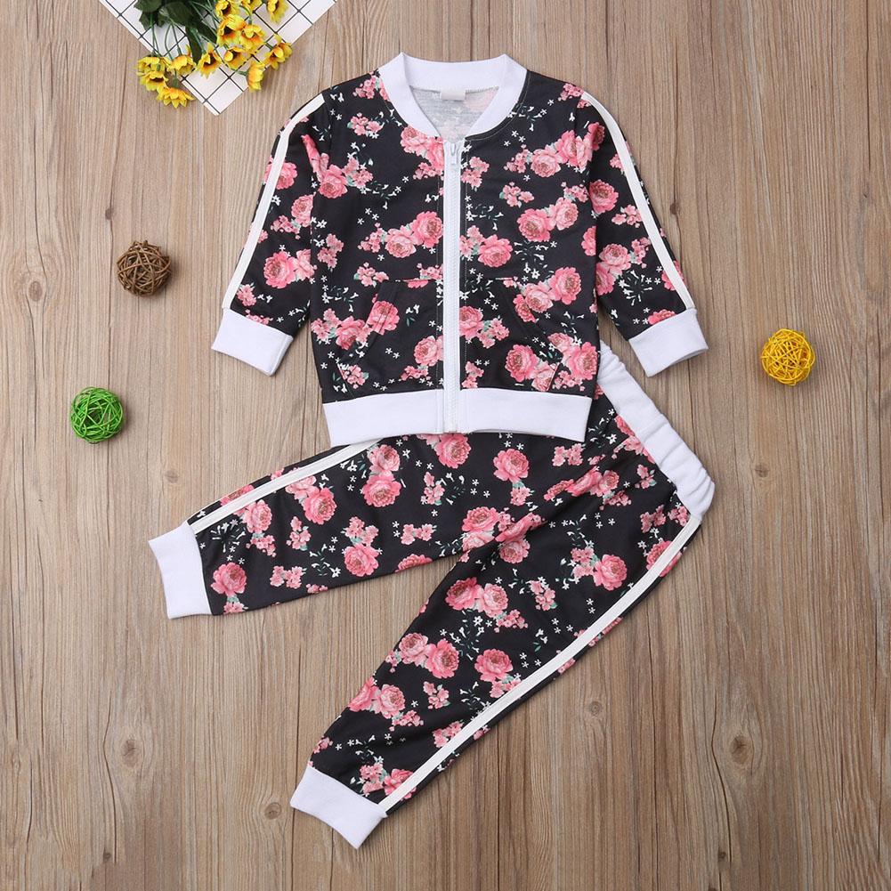 Floral Jacket & Jogger Set for Kids – Stylish & Comfortable Outfit