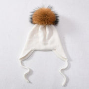 Children's wool knitted hat with pompom - Family Shopolf