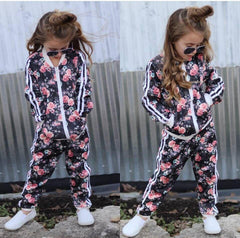 Floral Jacket & Jogger Set for Kids – Stylish & Comfortable Outfit