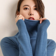 Knitted pullover with high collar - Family Shopolf